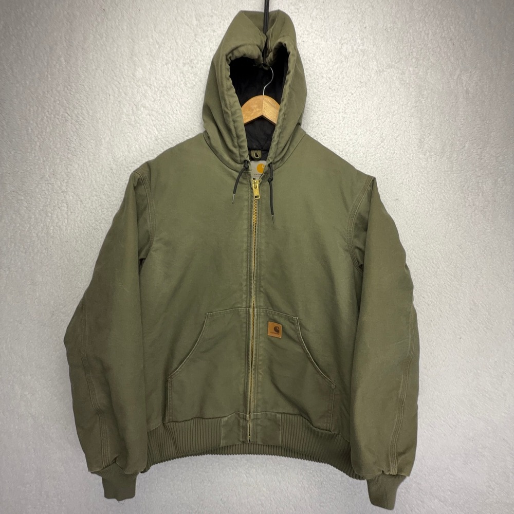 Carhartt Active Jacket Quilt Lined Mens Medium J130 ARG Army Green
